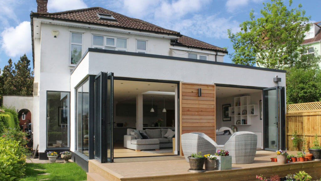 Extension with bifold - Zenith Windows Limited